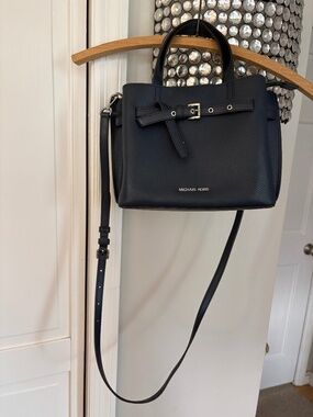 Michale Kors Genuine Leather Navy Handbag Emilia